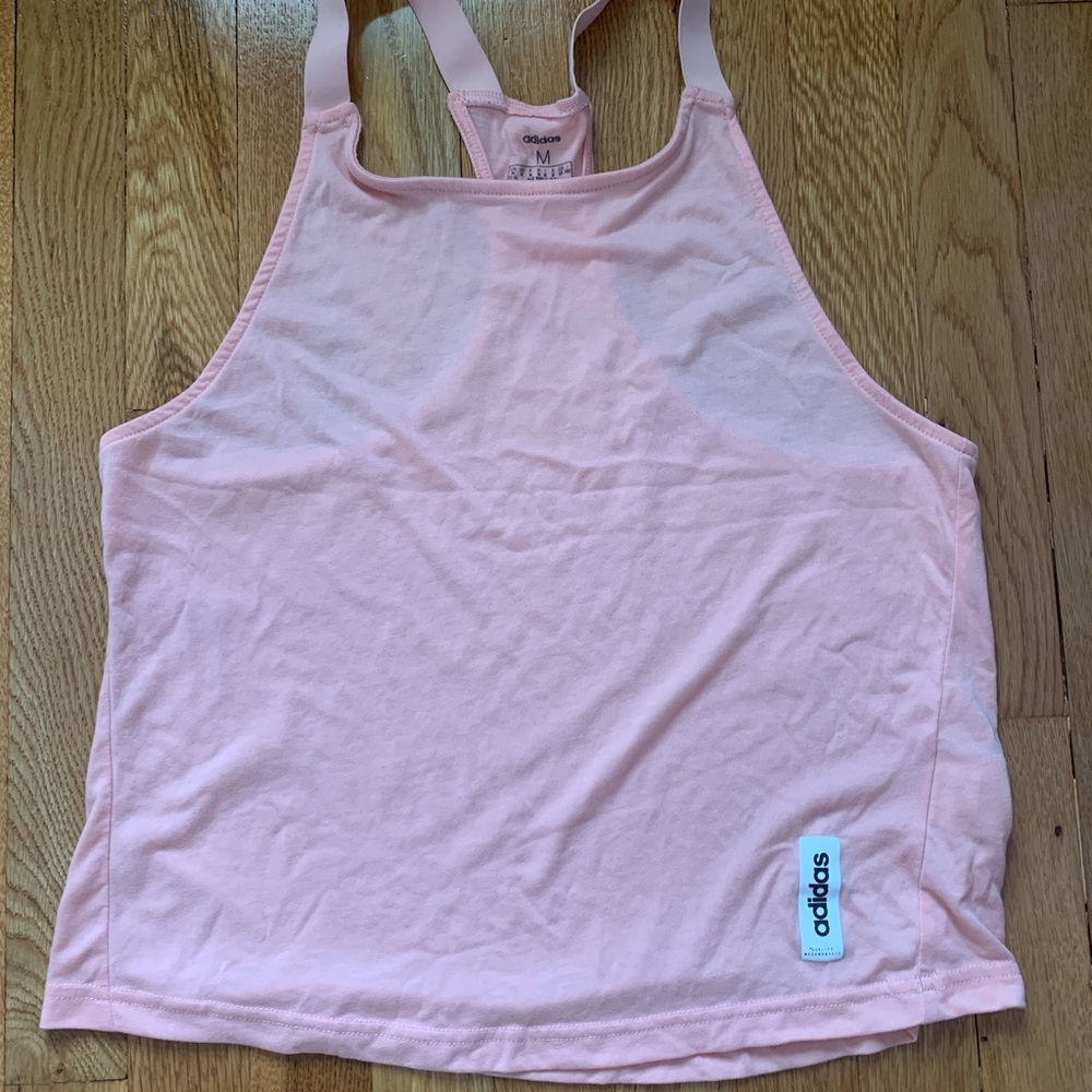 Pink Adidas climalite shirt